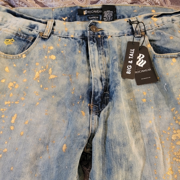 Men's Rocwear Splatter Pop Jeans size 44x32 - Picture 5 of 5